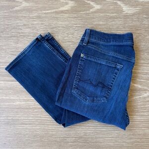 7 For All Mankind Slimmy Jeans in Washed Blue Denim